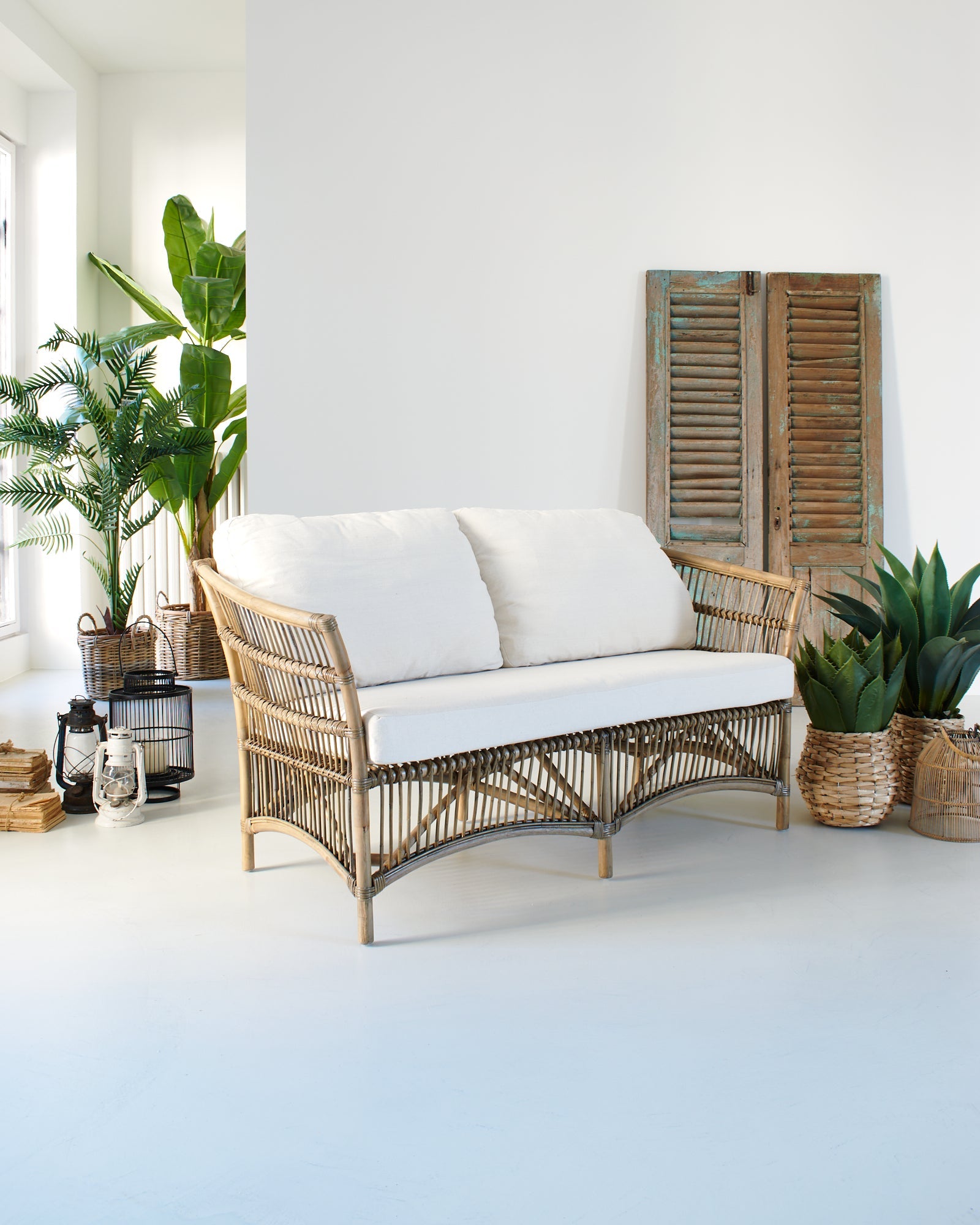 Divano 2 posti in kubu con cuscini St. Kitts 150 cm - OrchideaMilano1981