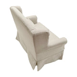 Divano 2 posti in tessuto sfoderabile White and Beige 130 cm - OrchideaMilano1981