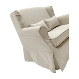 Divano 2 posti in tessuto sfoderabile White and Beige 130 cm - OrchideaMilano1981