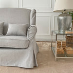 Divano 2 posti in tessuto sfoderabile White and Beige 130 cm - OrchideaMilano1981