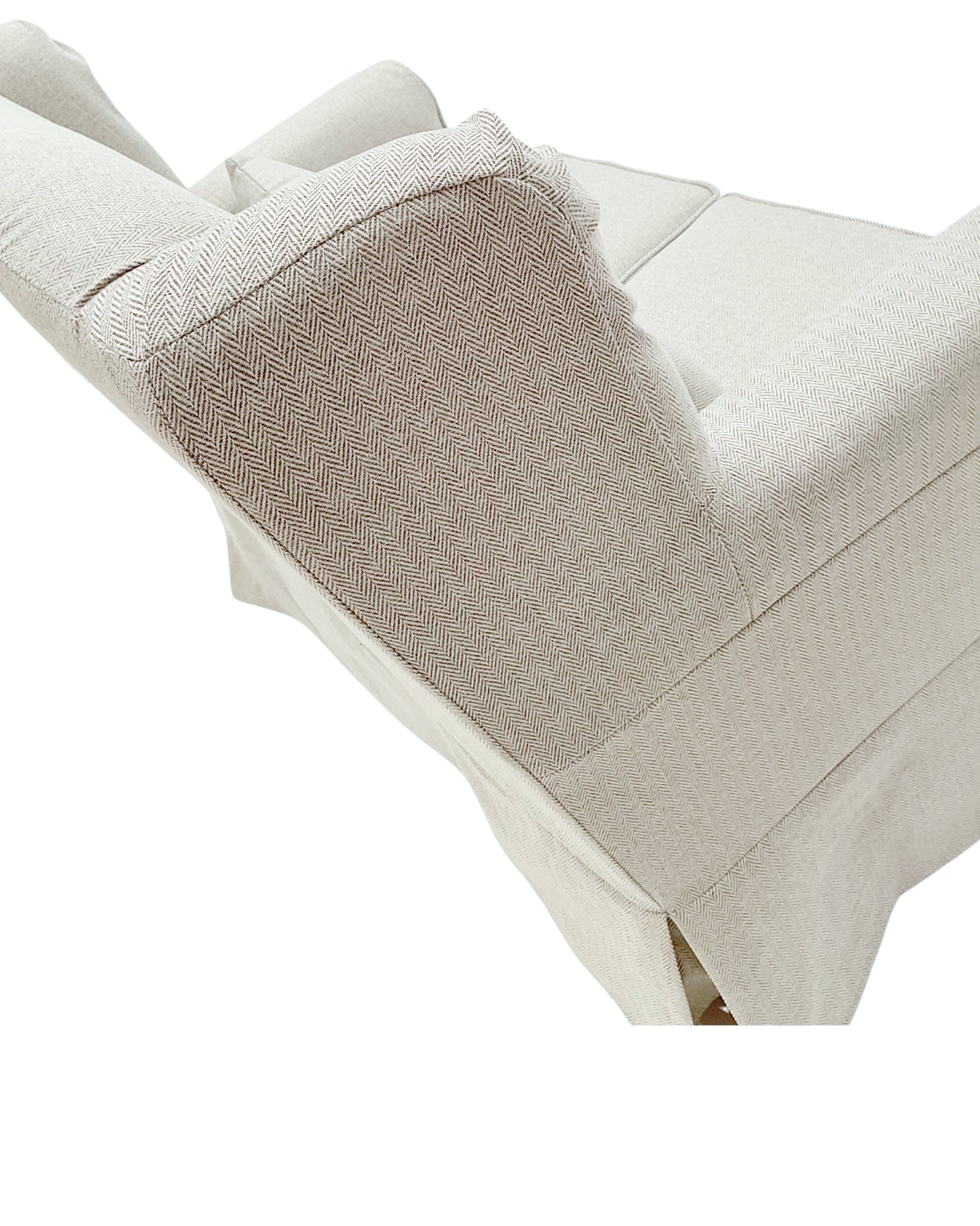 Divano 2 posti in tessuto sfoderabile White and Beige 130 cm - OrchideaMilano1981