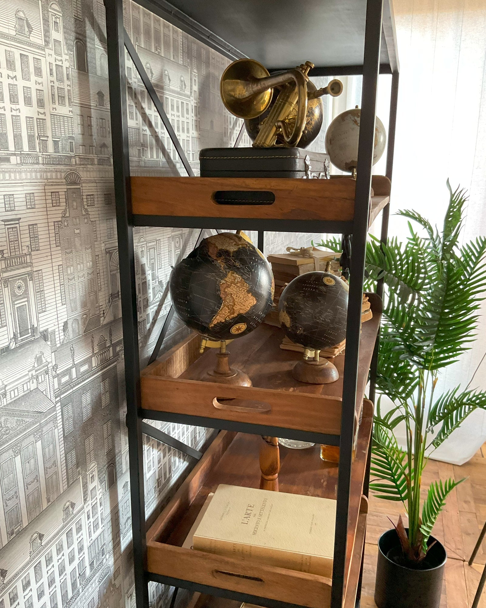 Libreria in ferro e legno Industrial Big 92 cm - OrchideaMilano1981