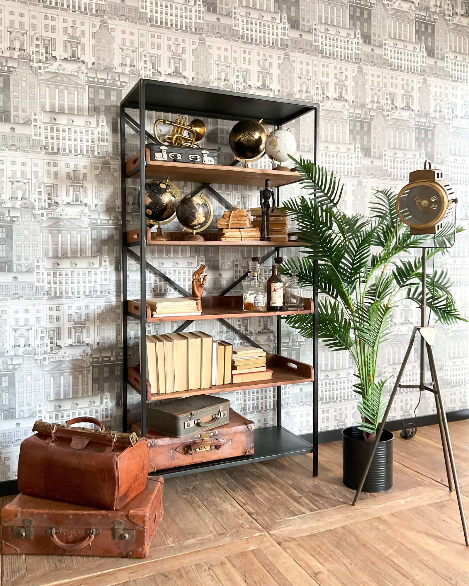 Libreria in ferro e legno Industrial Big 92 cm - OrchideaMilano1981