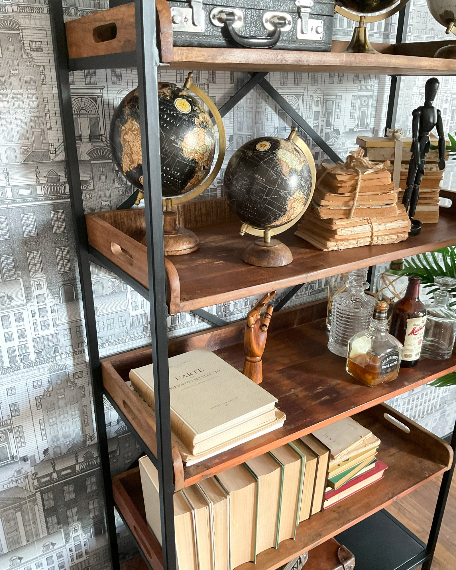 Libreria in ferro e legno Industrial Big 92 cm - OrchideaMilano1981