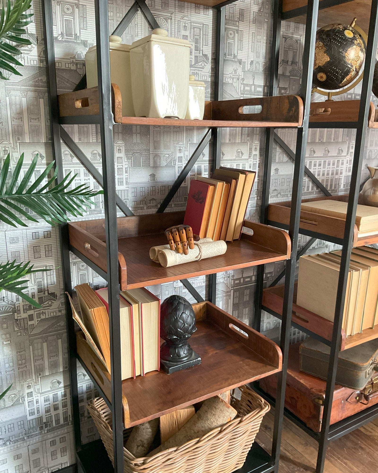 Libreria in ferro e legno Industrial Small 55 cm - OrchideaMilano1981