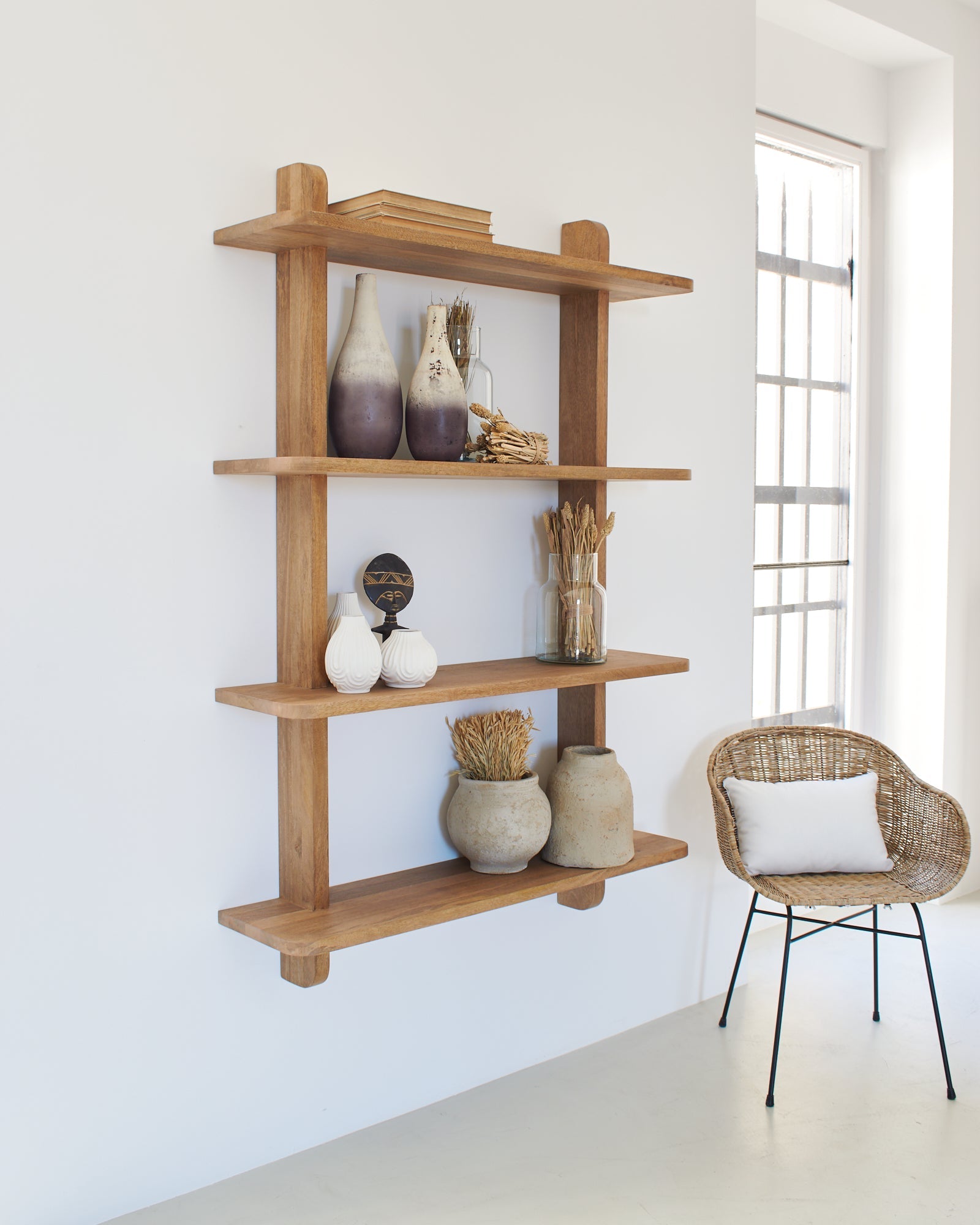 Libreria da parete in legno Skyline 110 cm - OrchideaMilano1981