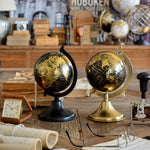 Mappamondi decorativi con base in metallo Golden Age set da 6 - OrchideaMilano1981