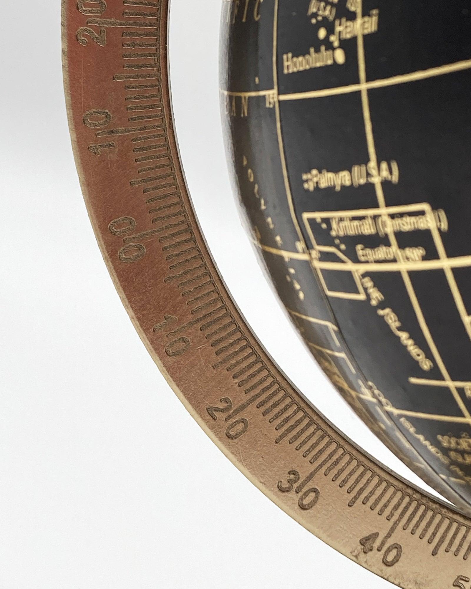 Mappamondi decorativi con base in metallo Golden Age set da 6 - OrchideaMilano1981
