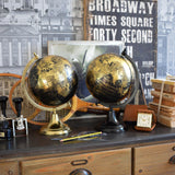 Mappamondi decorativi con base in metallo Golden Age set da 2 - OrchideaMilano1981