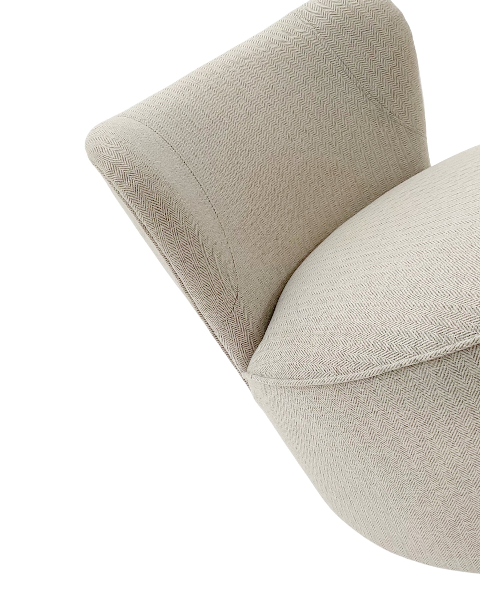 Poltrona girevole in tessuto White and Beige - OrchideaMilano1981