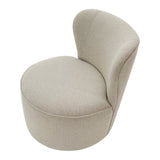 Poltrona girevole in tessuto White and Beige - OrchideaMilano1981
