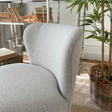 Poltrona girevole in tessuto White and Beige - OrchideaMilano1981