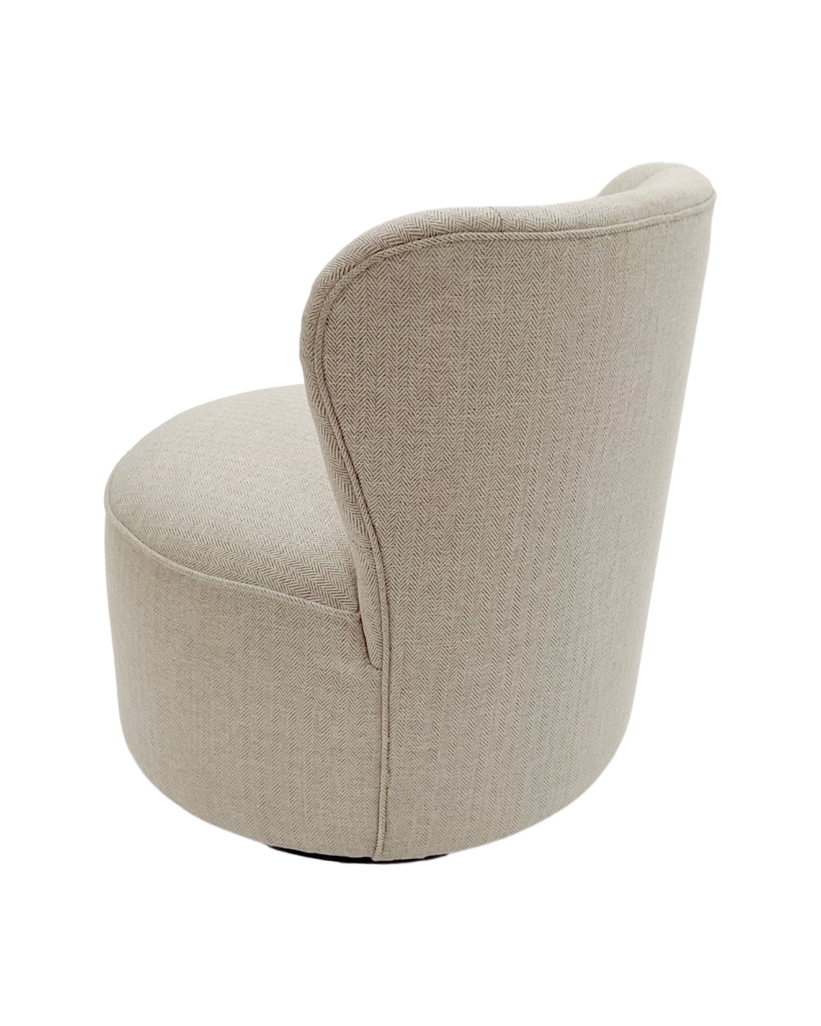 Poltrona girevole in tessuto White and Beige - OrchideaMilano1981