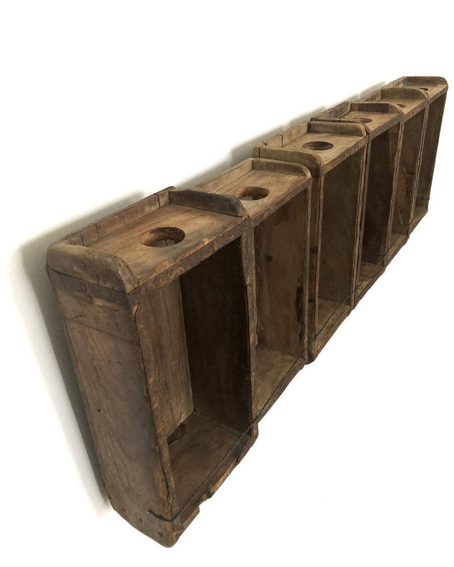Portabottiglie da parete in legno Brick - OrchideaMilano1981