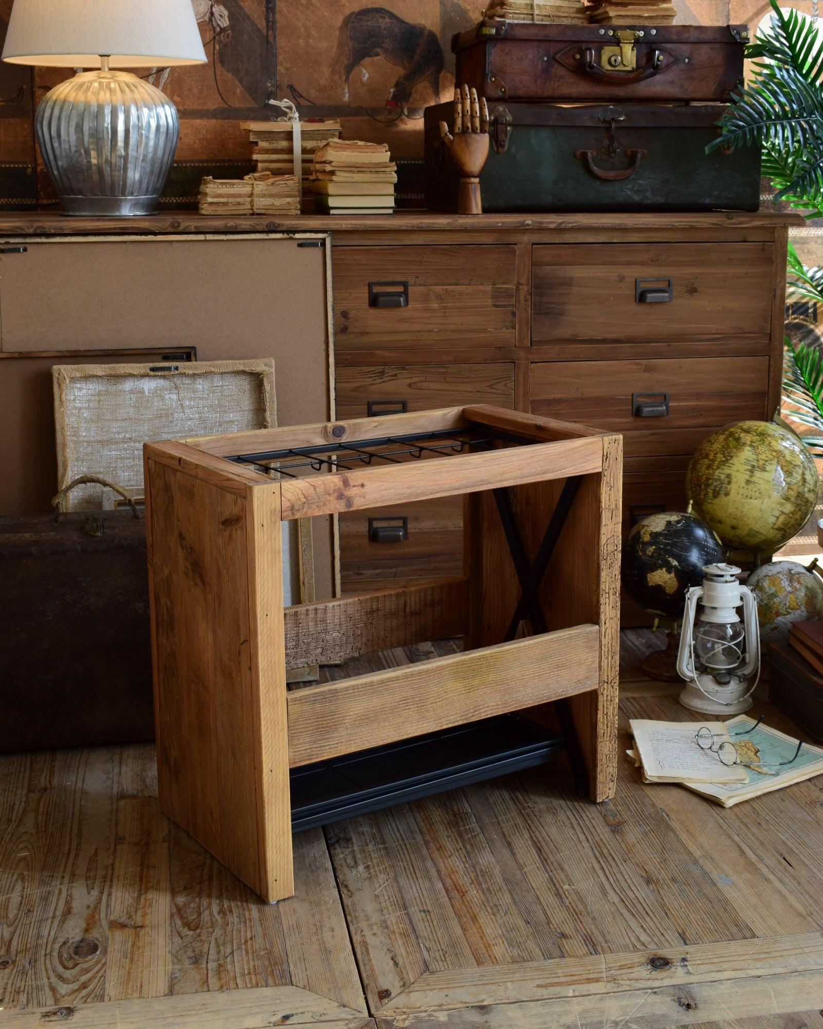 Portaombrelli in legno e ferro Country Home - OrchideaMilano1981