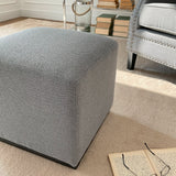 Pouf a cubo in tessuto Dark Grey - OrchideaMilano1981