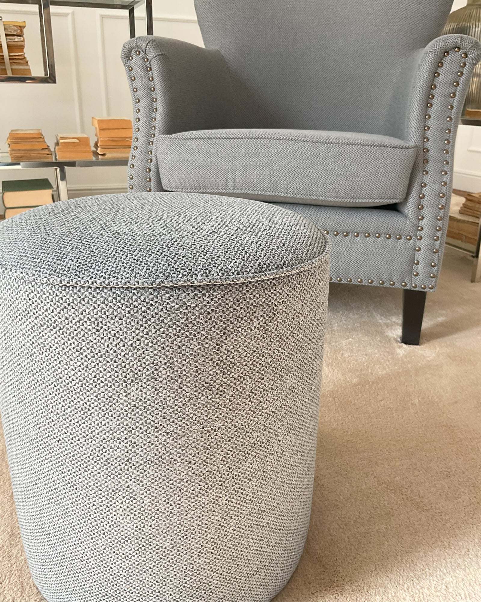 Pouf in tessuto Dark Grey - OrchideaMilano1981