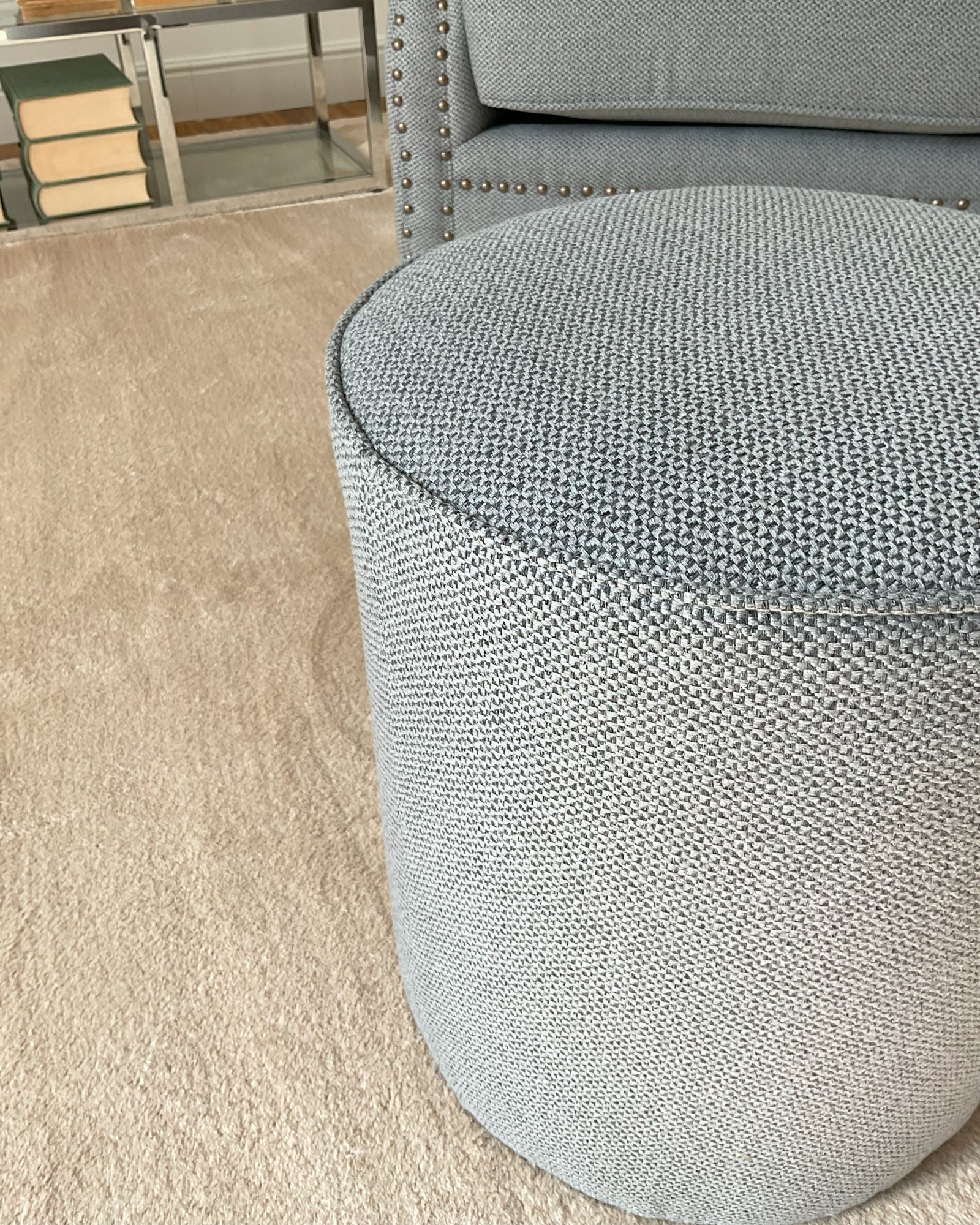 Pouf in tessuto Dark Grey - OrchideaMilano1981