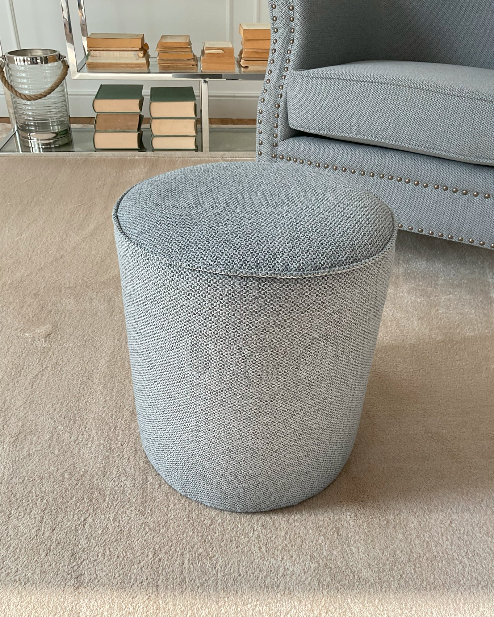 Pouf in tessuto Dark Grey - OrchideaMilano1981