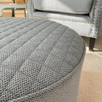 Pouf in tessuto capitonnè Dark Grey - OrchideaMilano1981