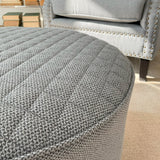 Pouf in tessuto capitonnè Dark Grey - OrchideaMilano1981