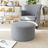 Pouf in tessuto capitonnè Dark Grey - OrchideaMilano1981