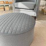 Pouf in tessuto capitonnè Dark Grey - OrchideaMilano1981