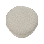 Pouf in tessuto capitonnè White and Beige - OrchideaMilano1981