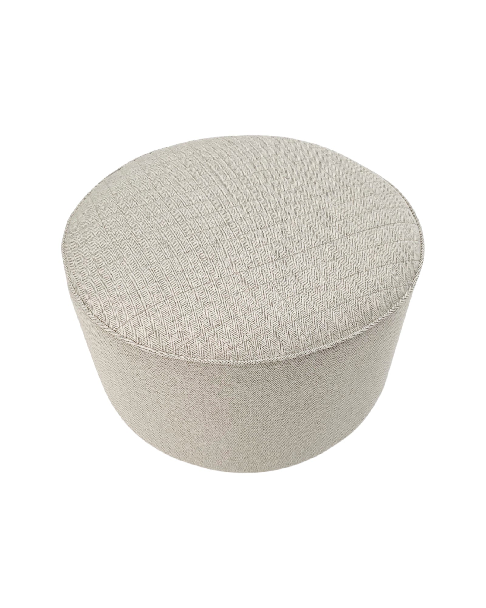 Pouf in tessuto capitonnè White and Beige - OrchideaMilano1981