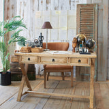 Scrittoio in legno massello East Colonial 122 cm - OrchideaMilano1981