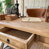 Scrittoio in legno massello East Colonial 122 cm - OrchideaMilano1981