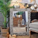 Specchiera da parete in legno Antique Grey - OrchideaMilano1981