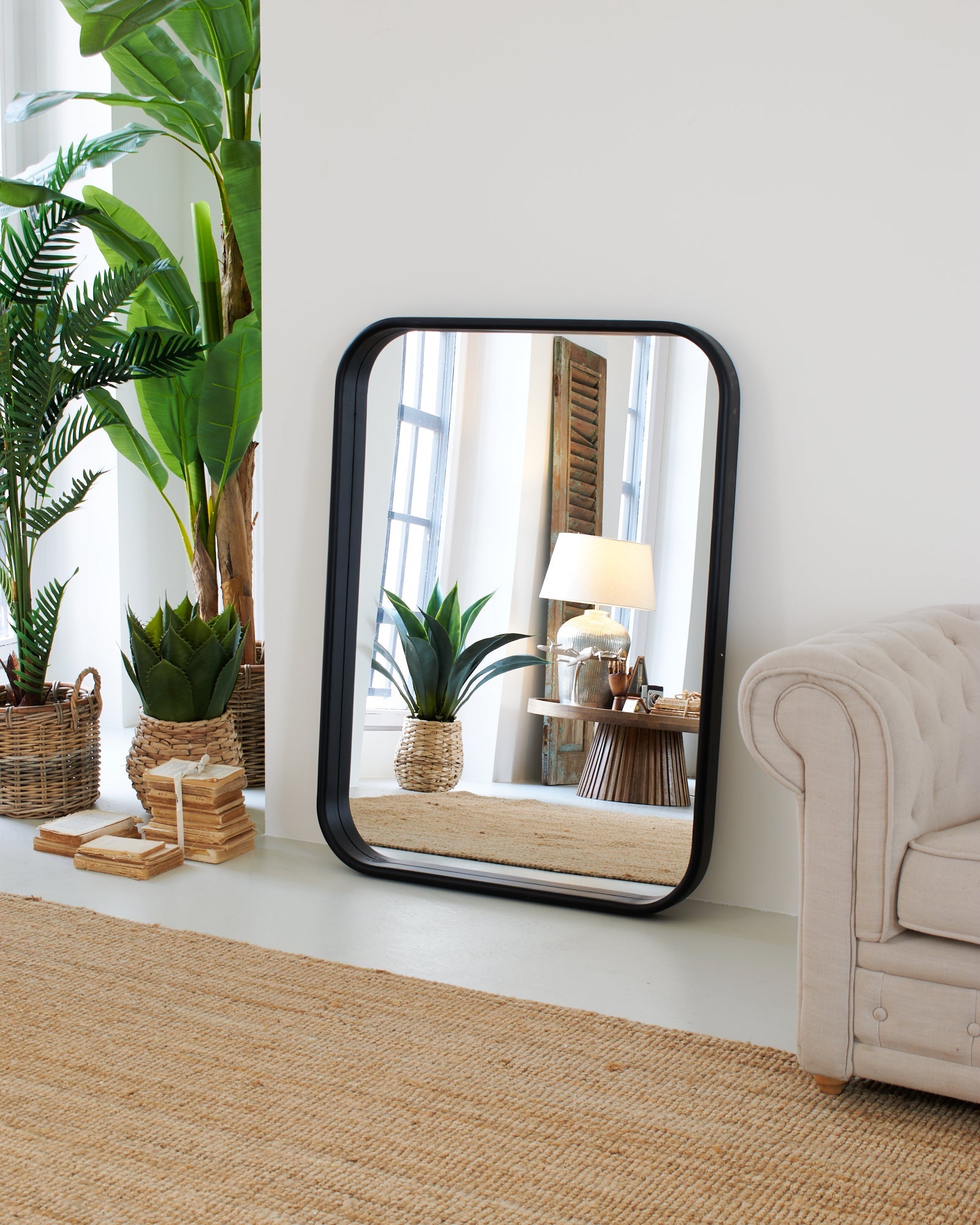Specchiera da parete in legno All Black - OrchideaMilano1981