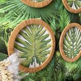 Stampe con cornice in rattan Green Leaves set di 4 - OrchideaMilano1981