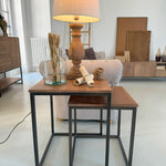 Tavolini da salotto in legno e ferro Skyline Small set di 2 - OrchideaMilano1981
