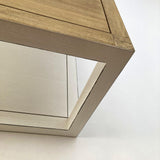 Tavolino da salotto quadrato in legno massello Acqua 70 cm - OrchideaMilano1981