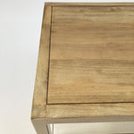 Tavolino da salotto quadrato in legno massello Acqua 70 cm - OrchideaMilano1981