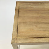 Tavolino da salotto quadrato in legno massello Acqua 70 cm - OrchideaMilano1981
