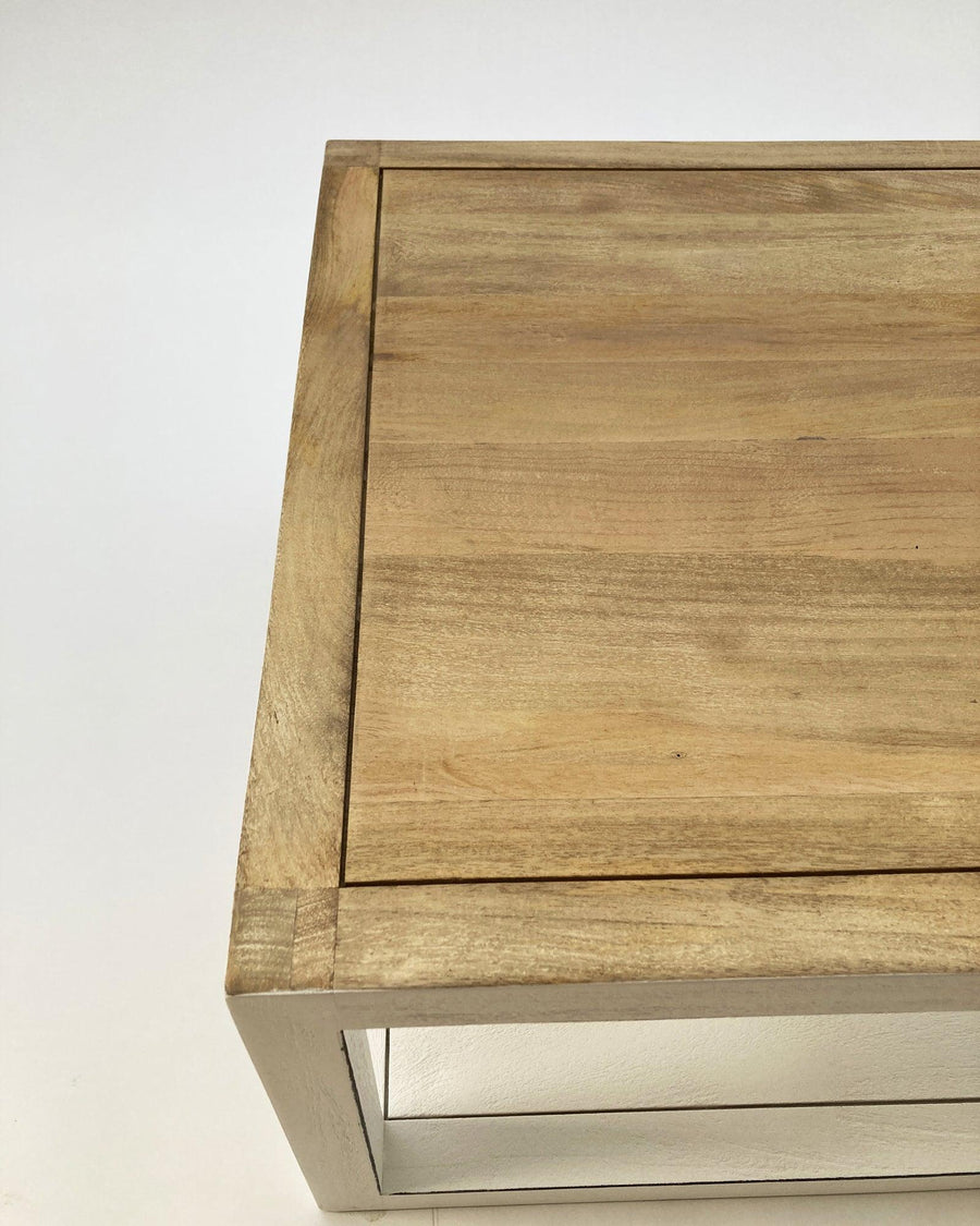 Tavolino quadrato 2 ripiani in legno Acqua - OrchideaMilano1981
