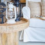 Tavolino rotondo in legno East Colonial Big 60 cm - OrchideaMilano1981