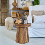 Tavolino rotondo moderno in legno Raw Small 46 cm - OrchideaMilano1981