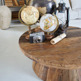 Tavolino rotondo moderno in legno Raw Big 80 cm - OrchideaMilano1981
