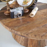 Tavolino rotondo moderno in legno Raw Big 80 cm - OrchideaMilano1981