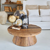 Tavolino rotondo moderno in legno Raw Big 80 cm - OrchideaMilano1981