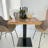 Tavolo quadrato da bistrot in legno e ferro Utility 70 cm - OrchideaMilano1981