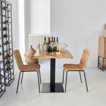 Tavolo quadrato da bistrot in legno e ferro Utility 70 cm - OrchideaMilano1981