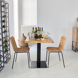 Tavolo quadrato da bistrot in legno e ferro Utility 70 cm - OrchideaMilano1981