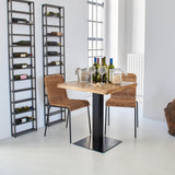 Tavolo quadrato da bistrot in legno e ferro Utility 70 cm - OrchideaMilano1981