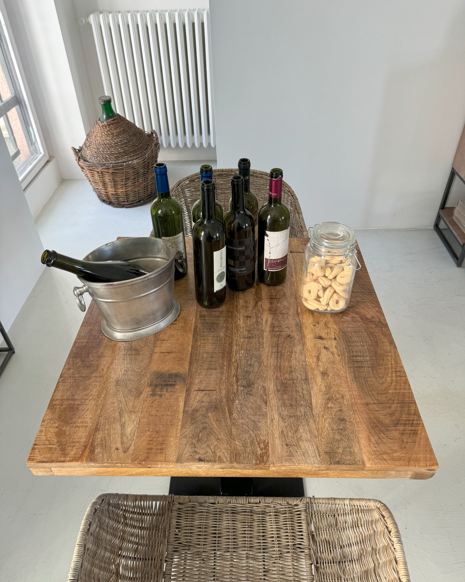 Tavolo quadrato da bistrot in legno e ferro Utility 70 cm - OrchideaMilano1981