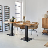Tavolo quadrato da bistrot in legno e ferro Utility 70 cm - OrchideaMilano1981